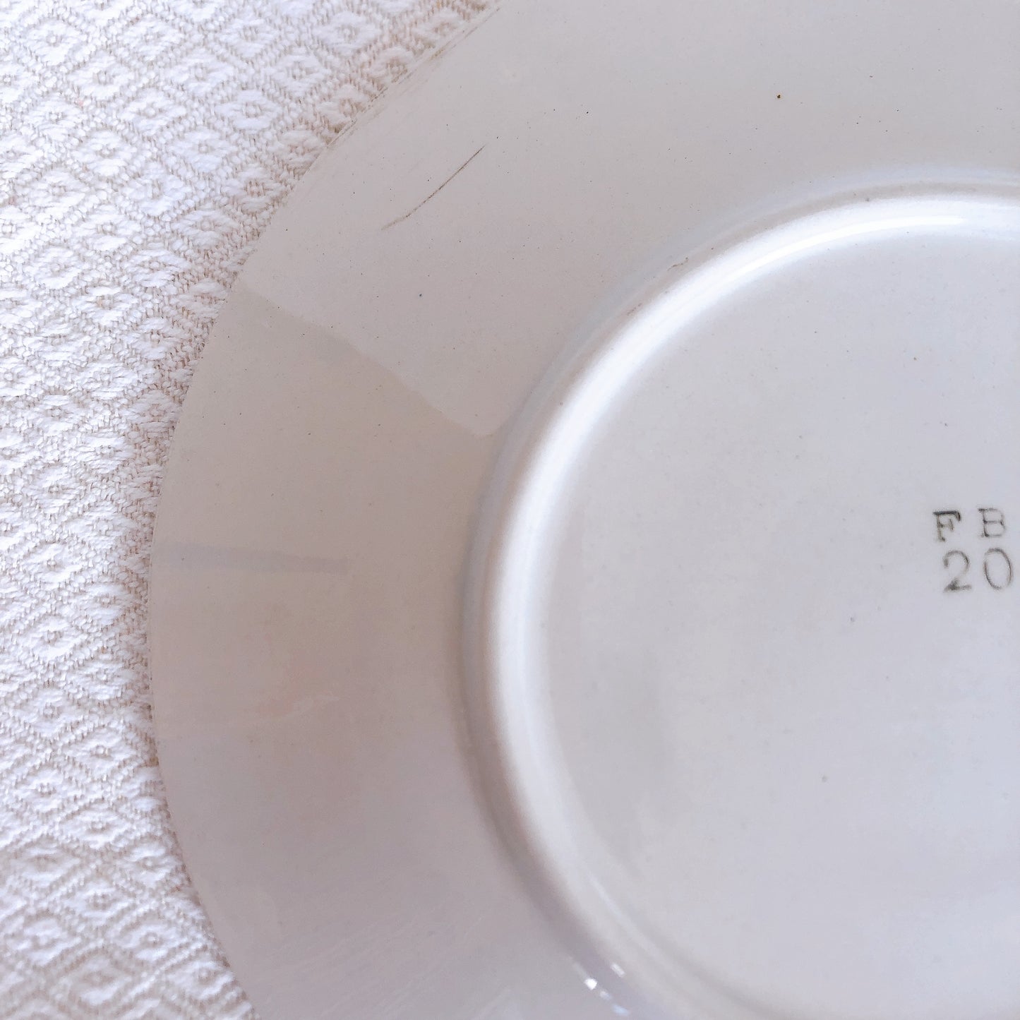 バドンヴィレー バスク柄 カップ&ソーサー「レッド・ブルー」A フランスアンティーク・食器・皿・プレート ブロカント