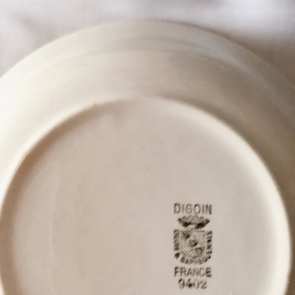ディゴワンサルグミンヌ 『BASQUE』バスク柄 キャロットプレート ルージュ・マリン H フランスアンティーク食器 蚤の市 ブロカントアンティーク