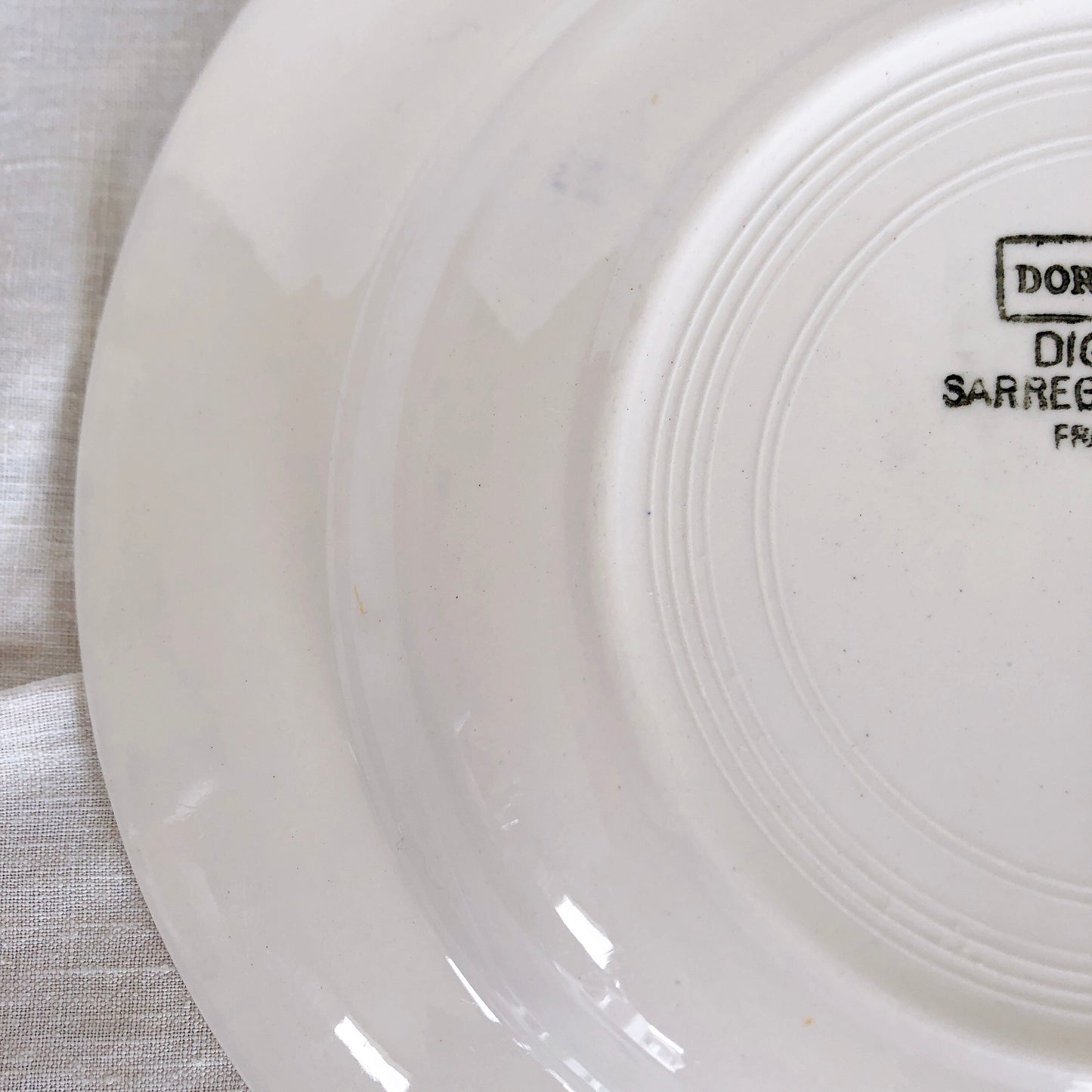 ディゴワンサルグミンヌ Digoin&sarregumines DOROTHY スーププレート 深皿 A ブルー フランスアンティーク食器 ビンテージ食器 ブロカント 蚤の市