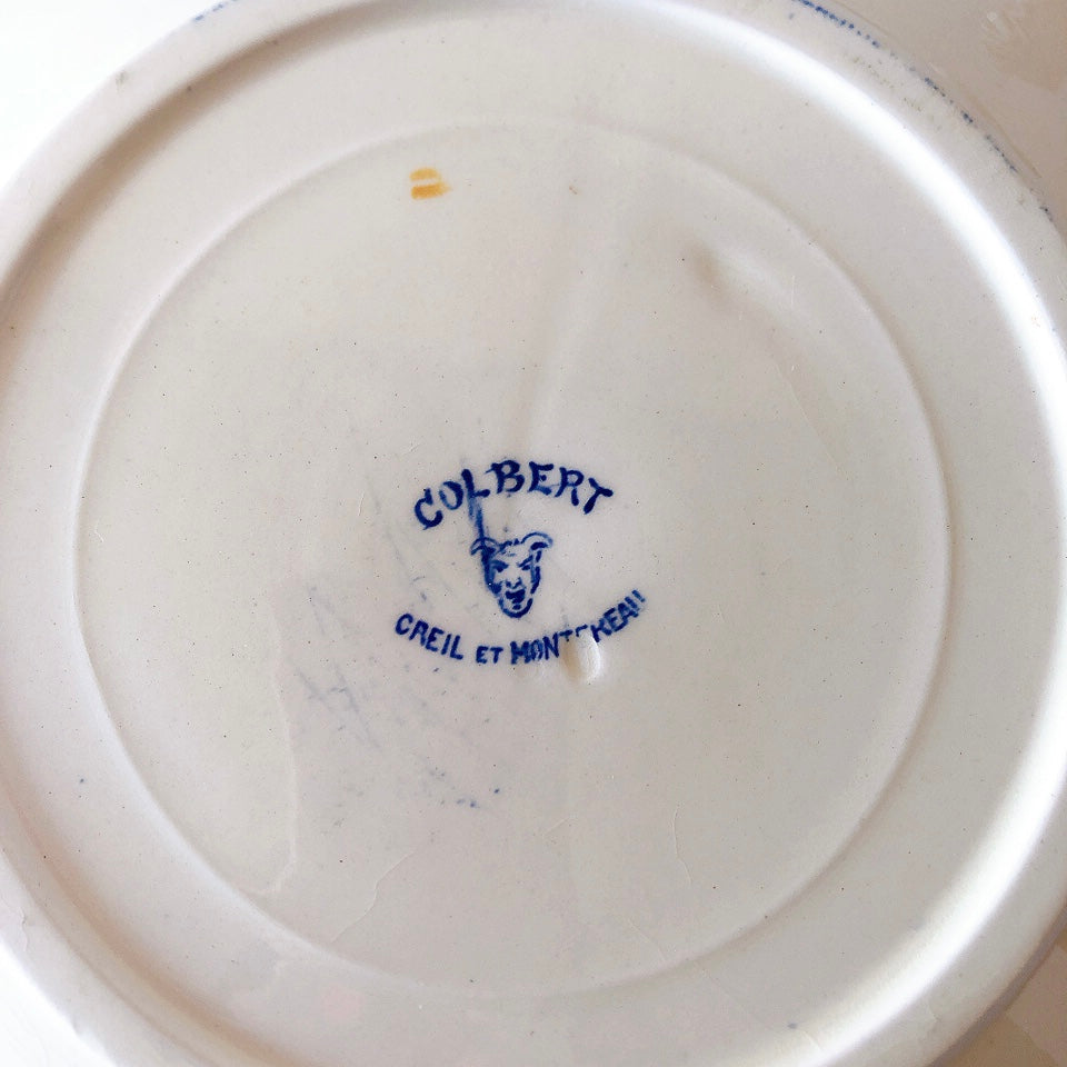 クレイユモントロー ディナープレート『COLBERT』コルベール フランスアンティークプレート フランスアンティーク食器 ブロカントアンティーク 蚤の市