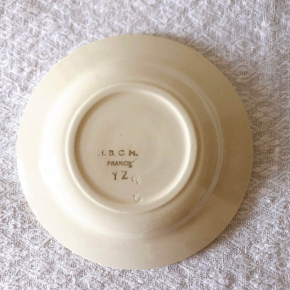 ショワジールロワ HB & Cie Choisy le Roi『ローズ』ディネット スーププレート 深皿 フランスアンティーク食器 ブロカントアンティーク 蚤の市
