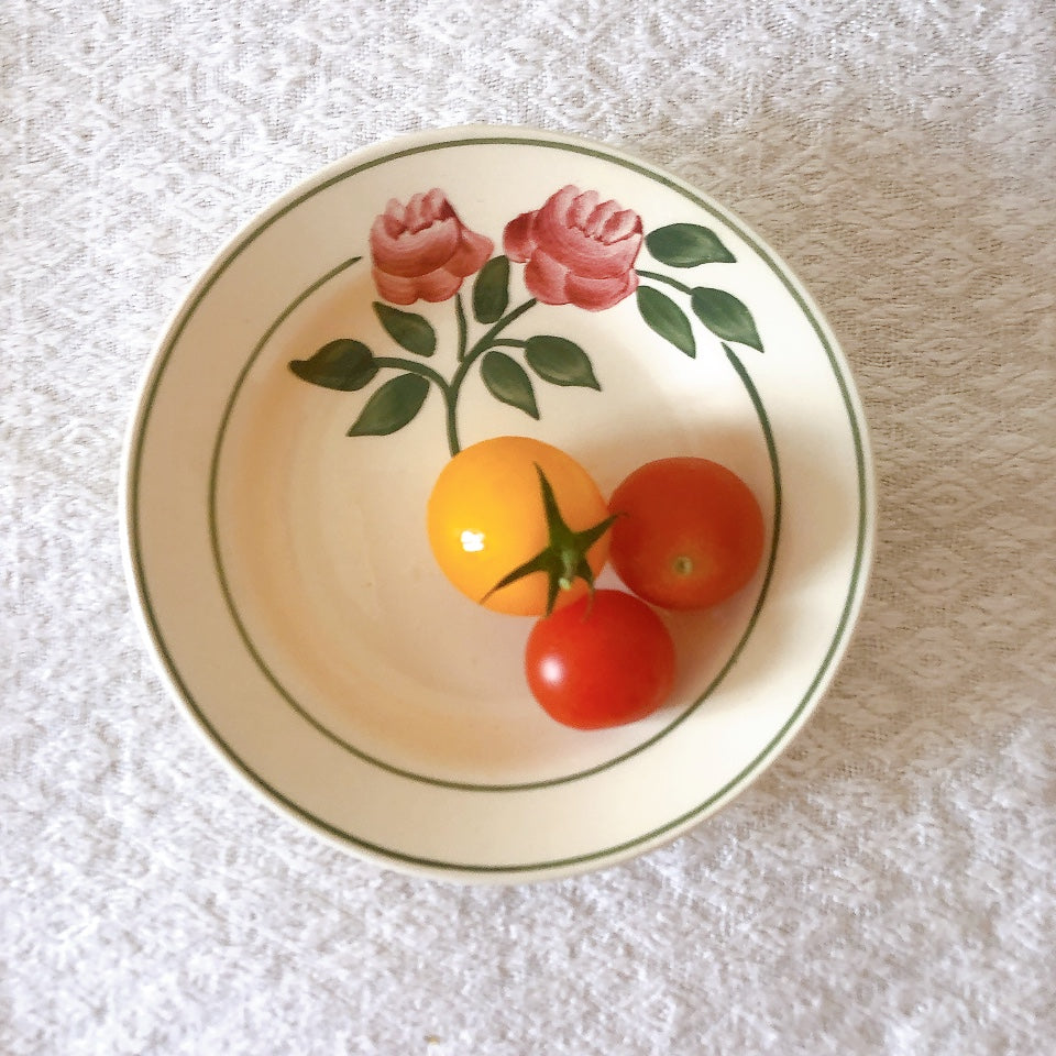 ショワジールロワ HB & Cie Choisy le Roi『ローズ』ディネット スーププレート 深皿 フランスアンティーク食器 ブロカントアンティーク 蚤の市