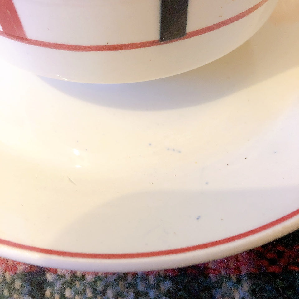 サンタマン Saint amand バスク柄ソーシエール フランスアンティーク食器 ブロカント 蚤の市