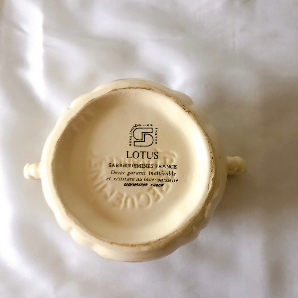 ディゴワンサルグミンヌ Digoin&sarreguemines Lotus ロチュス コーヒー/ティーポット&カップ&ソーサー フランスアンティーク食器 ブロカントアンティーク 蚤の市
