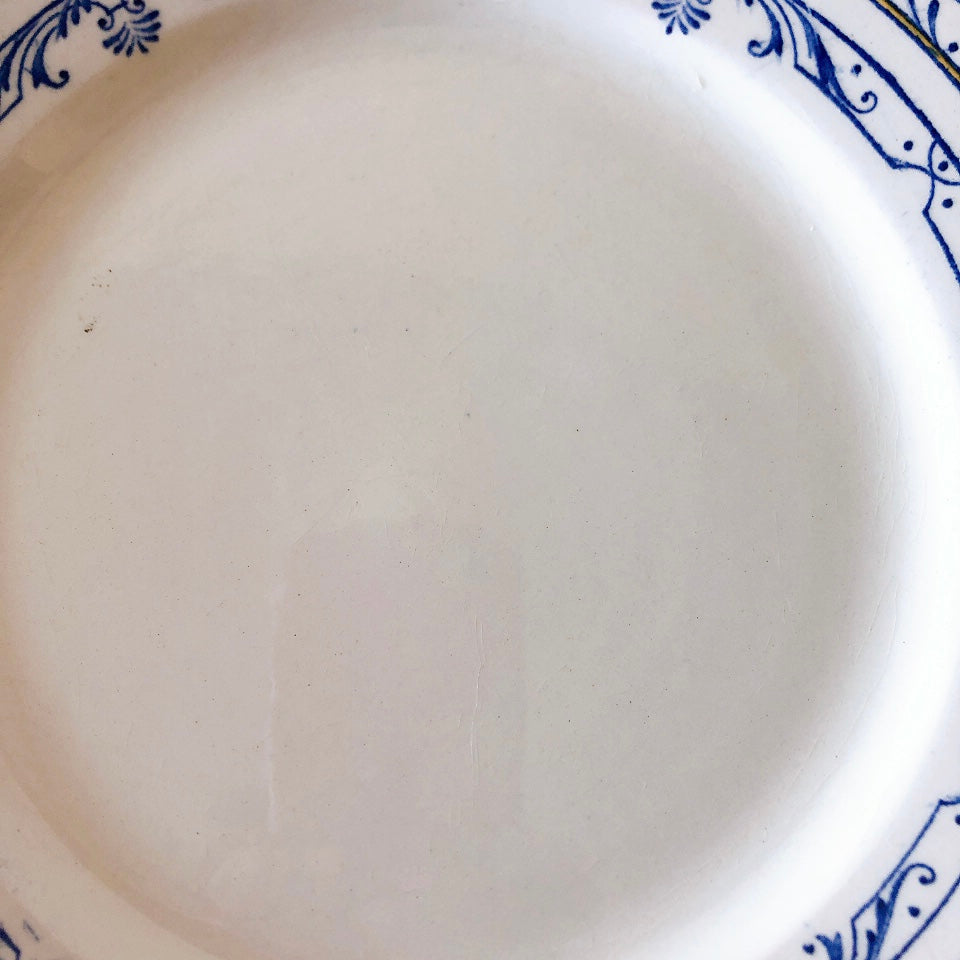 クレイユモントロー ディナープレート『COLBERT』コルベール フランスアンティークプレート フランスアンティーク食器 ブロカントアンティーク 蚤の市