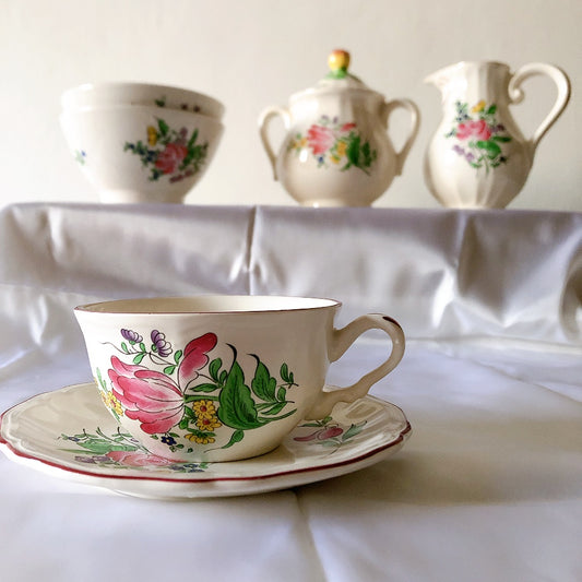 リュネヴィル " Réverbère"シリーズ カップアンドソーサー A フランスアンティーク食器 蚤の市 ブロカントアンティークス