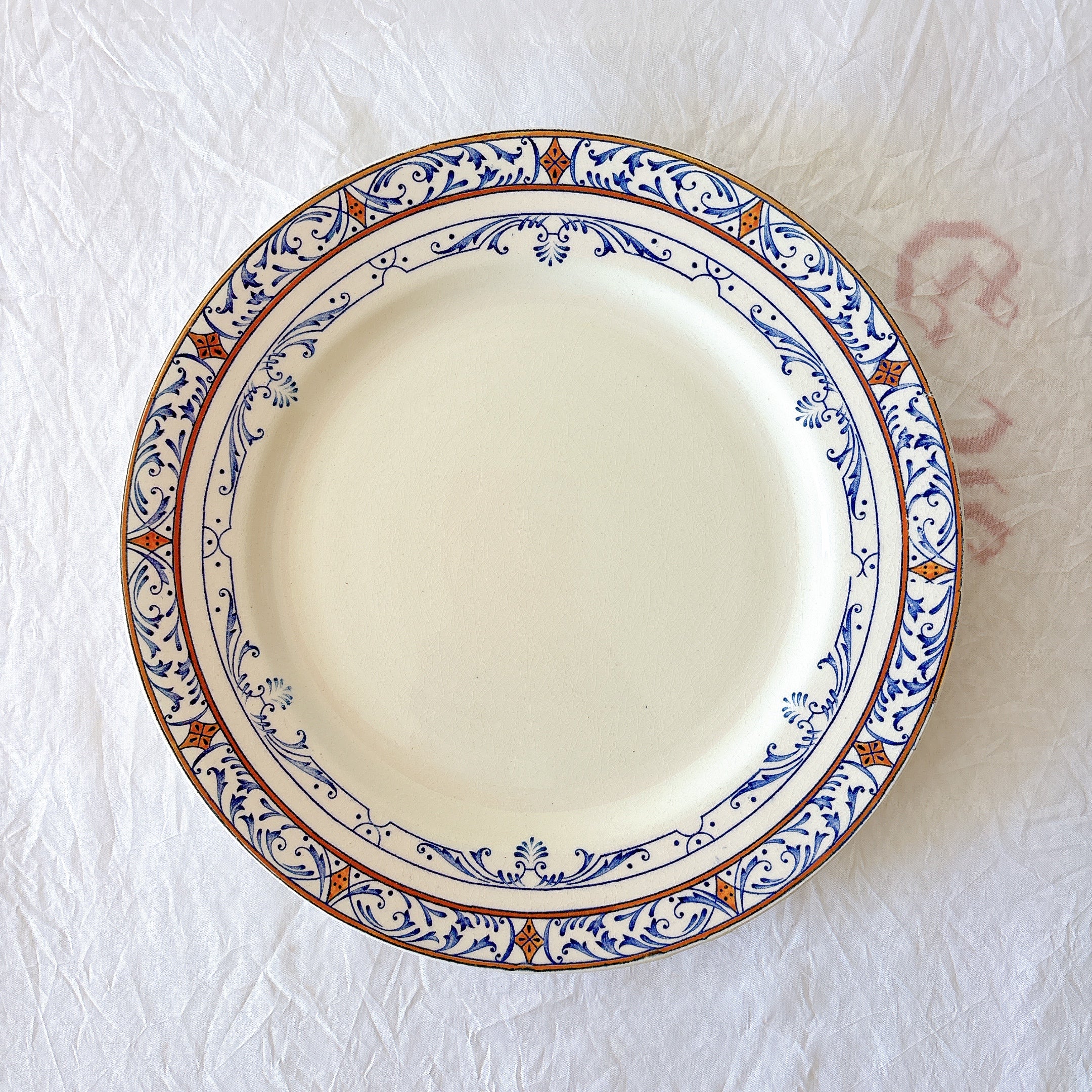 クレイユモントロー COLBERT コルベール　アンティークディナープレートC クレイユモントロー COLBERT ディナープレート 19世紀 フランス