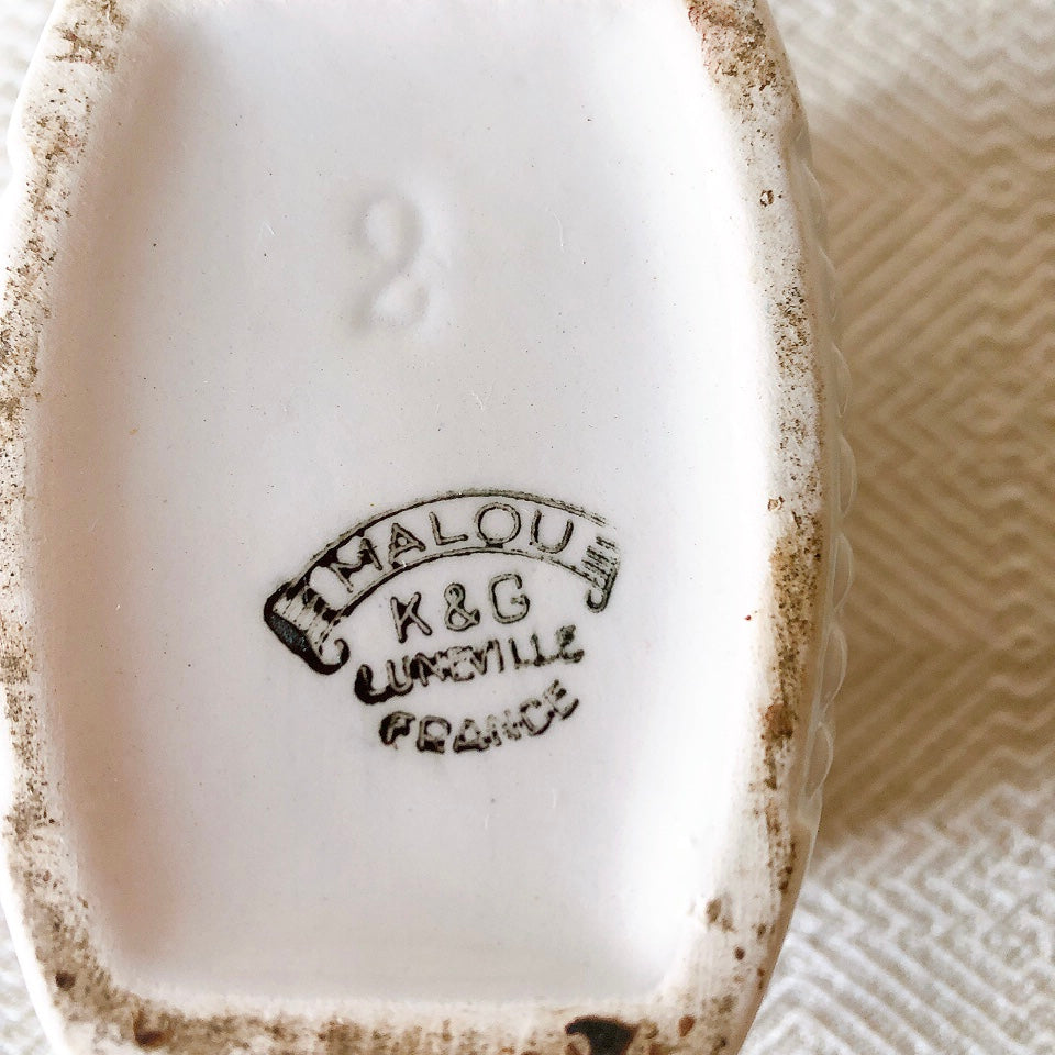 リュネヴィル K&G LUNEVILLE " MALOU"シリーズ 陶器製キャニスター SUCRE 他計4点セット フランスアンティーク食器 蚤の市 ブロカント