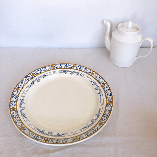 クレイユモントロー 大皿『COLBERT』コルベール フランスアンティークプレート アンティーク食器 フランスブロカント・蚤の市