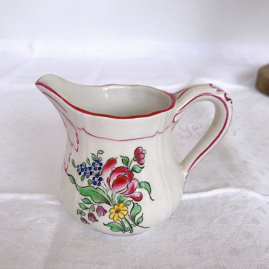 ご予約 リュネヴィル " Réverbère"シリーズ ミルクポット&クーペル3点セット フランスアンティーク食器 蚤の市 ブロカント