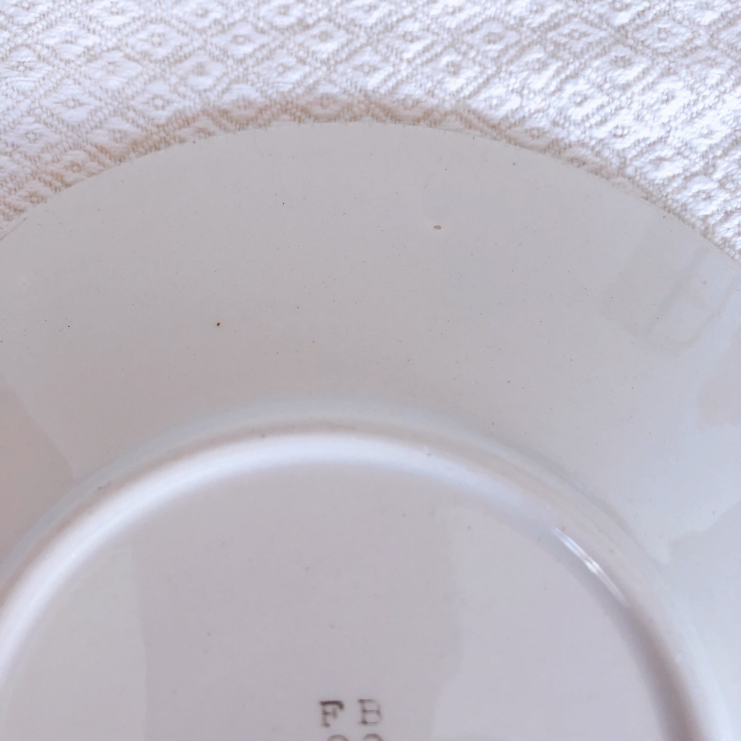 バドンヴィレー バスク柄 カップ&ソーサー「レッド・ブルー」A フランスアンティーク・食器・皿・プレート ブロカント