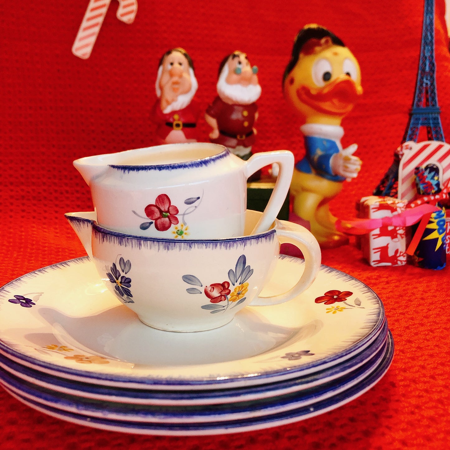 ディゴワンサルグミンヌ 『マリールー』 ディナープレート・平皿 C フランスアンティーク・ヴィンテージ食器 ブロカント 蚤の市