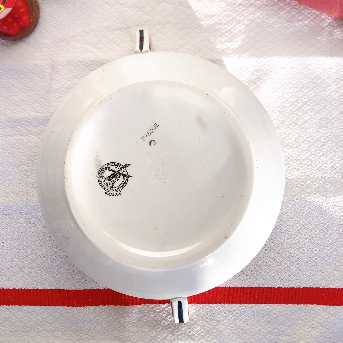 ムーランデルー Moulin des Loups バスク柄スーピエール/レギュミエール フランスアンティーク食器 バスク柄アンティーク