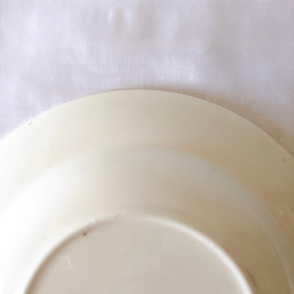 ディゴワンサルグミンヌ Digoin&sarregumines ”ODETTE” 深皿 C 赤 フランスアンティーク食器 ブロカント 蚤の市