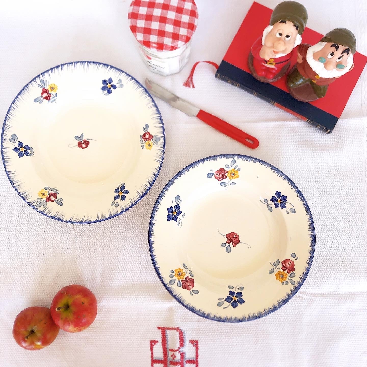 ご予約ディゴワンサルグミンヌ 『マリールー』 スーププレート・深皿 B フランスアンティーク・ヴィンテージ食器 ブロカント 蚤の市