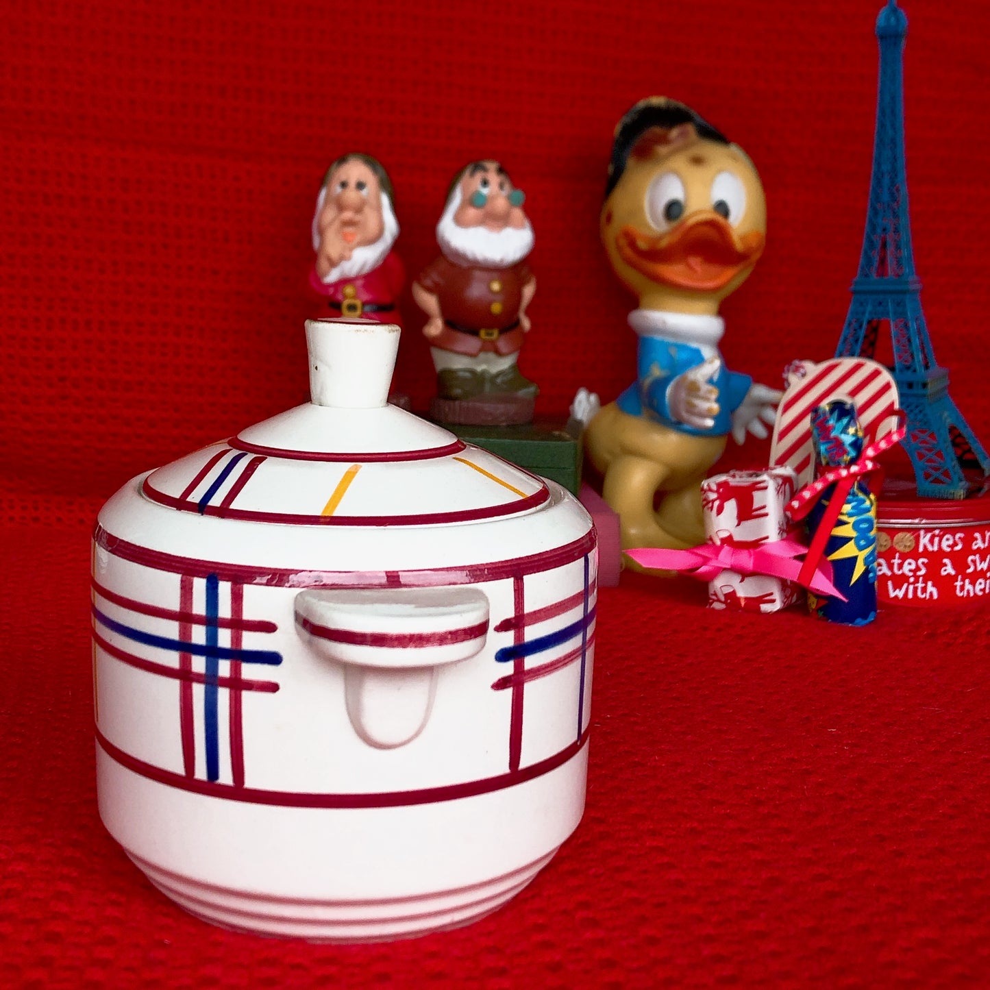 フランス GIEN ジアン 『MALVINA』コーヒーポット&シュガーポット フランスアンティーク食器 ブロカント 蚤の市 アンティークポット