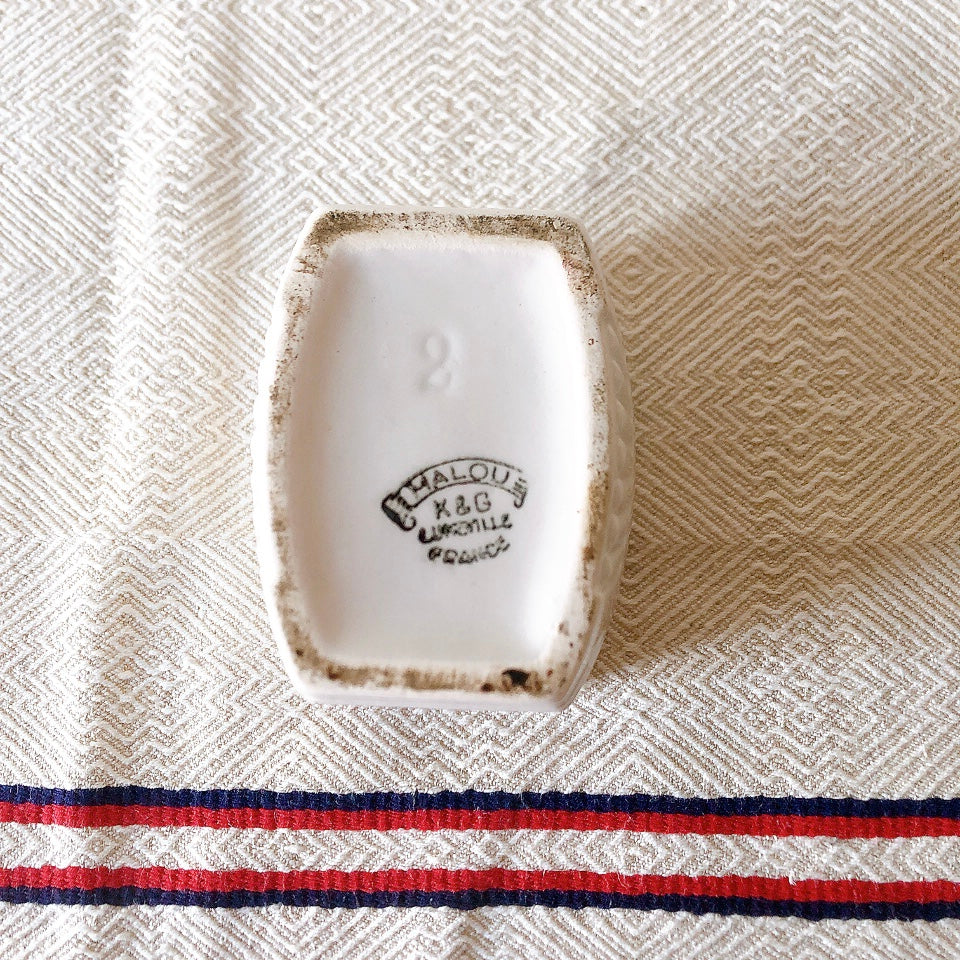 リュネヴィル K&G LUNEVILLE " MALOU"シリーズ 陶器製キャニスター SUCRE 他計4点セット フランスアンティーク食器 蚤の市 ブロカント