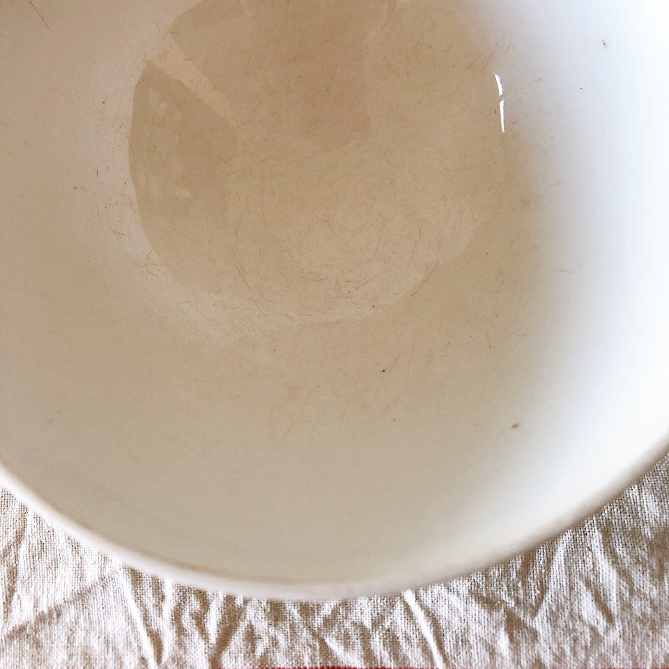 フランスアンティーク Luneville リュネヴィル カフェオレボール バンブーグリーン アンティーク食器 ヴィンテージカフェオレボウル