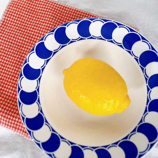 ディゴワンサルグミンヌ Digoin&sarregumines DOROTHY スーププレート 深皿 B ブルー フランスアンティーク食器 ビンテージ食器 ブロカント 蚤の市