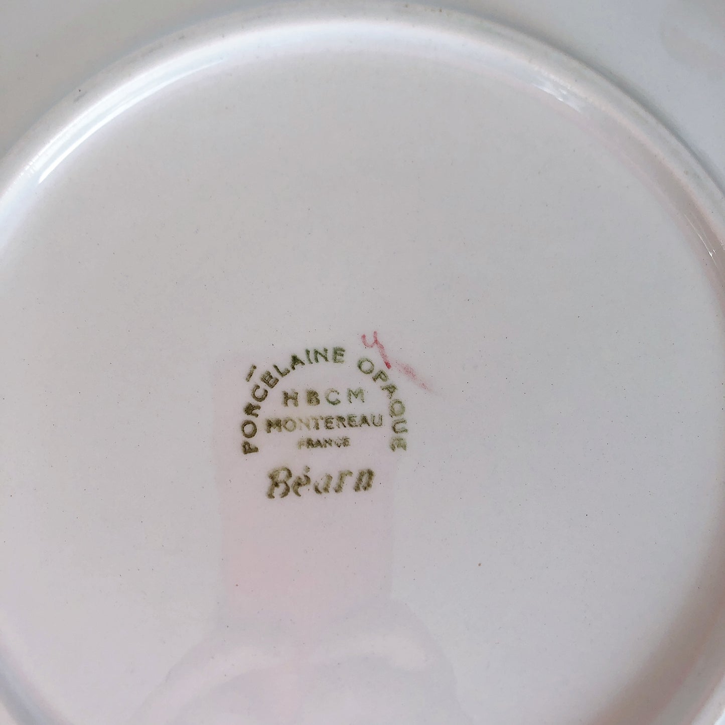 クレイユモントロー HBCM Béarn バスク柄 タルトプレート バスク柄アンティーク フランスアンティーク食器 蚤の市 ブロカント