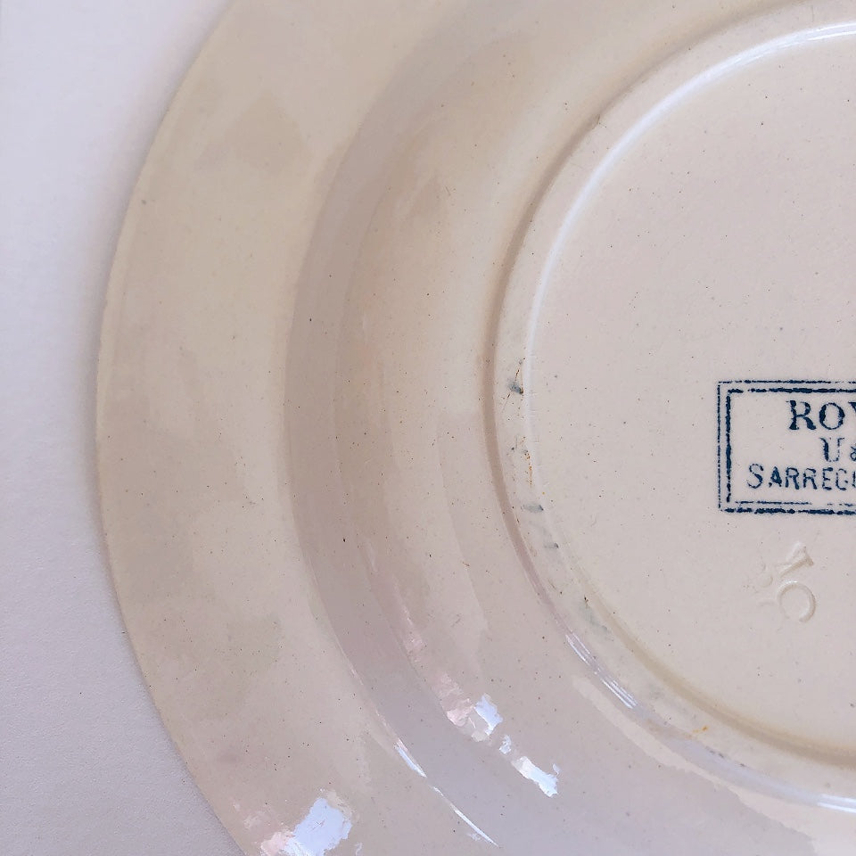 フランスアンティーク U&Cサルグミンヌ スーププレート 深皿 ”ROYAT” ロワイヤ d フランスアンティーク食器 ブロカント 蚤の市