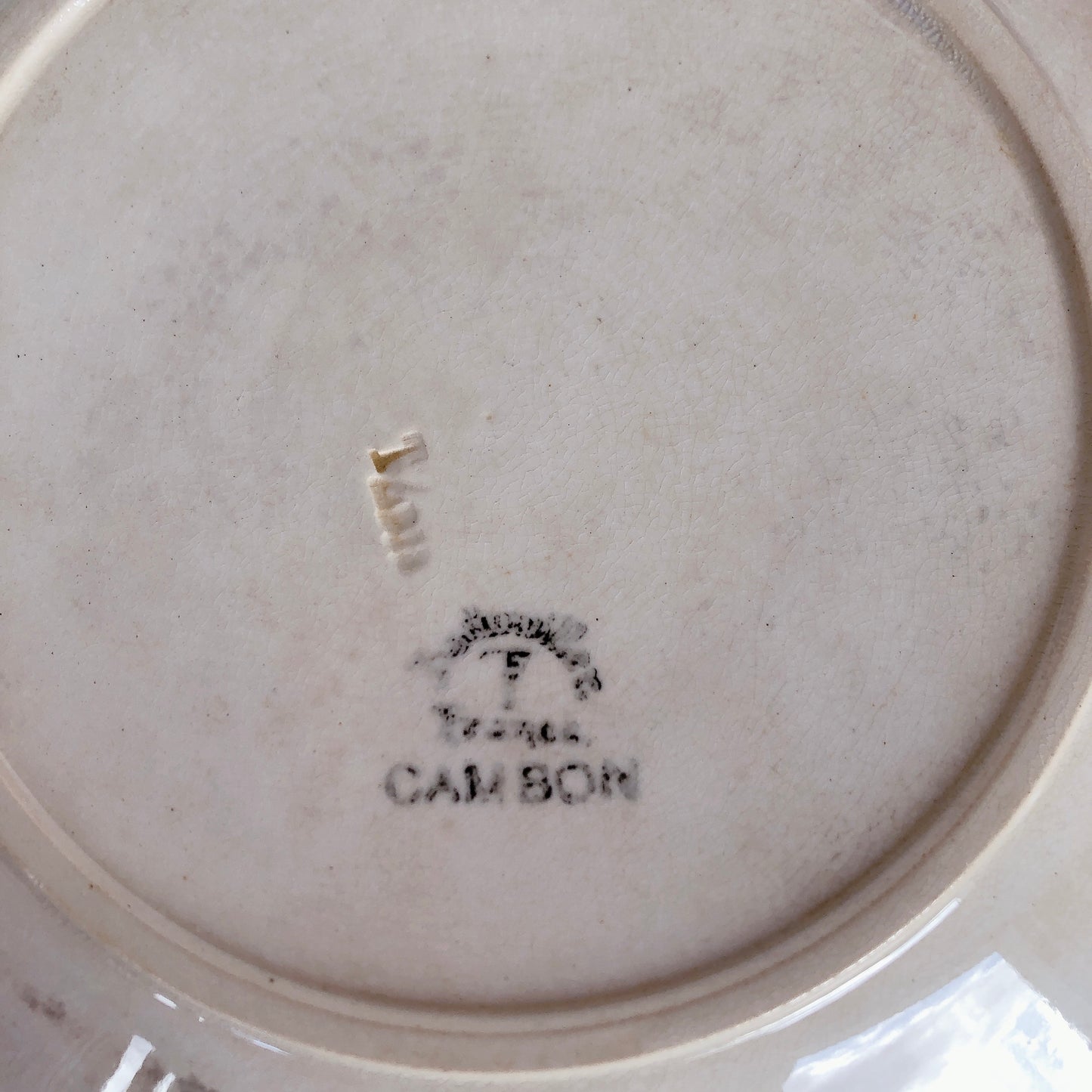 バドンヴィレー Badonviller CAMBON プレート 平皿 A ブロカント フランスアンティーク食器 ビンテージ食器