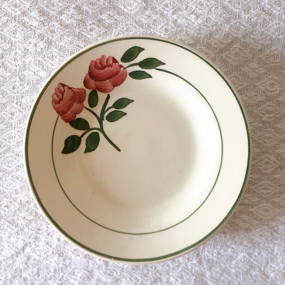 ショワジールロワ HB & Cie Choisy le Roi『ローズ』ディネット スーププレート 深皿 フランスアンティーク食器 ブロカントアンティーク 蚤の市