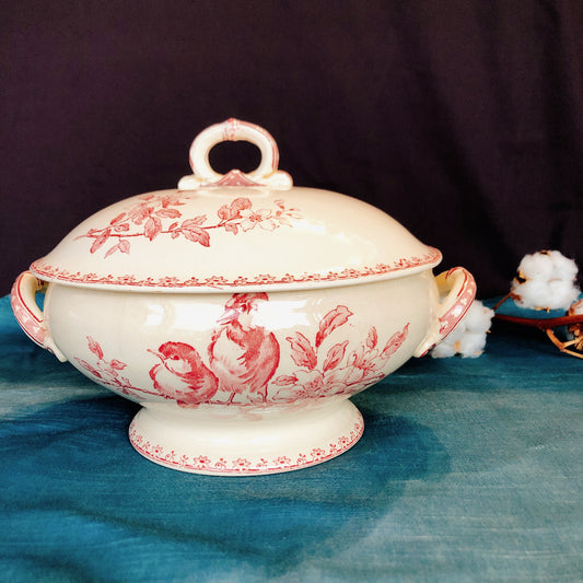 フランスアンティーク サルグミンヌ ファボリ『FAVORI』スーピエール/レギュミエール ファイアンスフィーヌ フランスアンティーク食器 フランス蚤の市・ブロカント