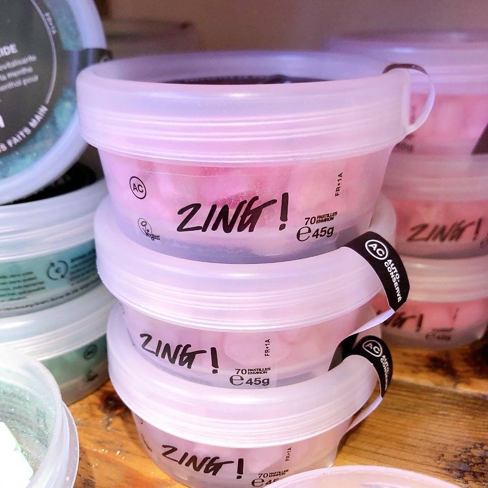 LUSH ラッシュ マウスウォッシュタブレット 『ジング!』45g ピンク マウスウォッシュ オーラルケア 口臭ケア