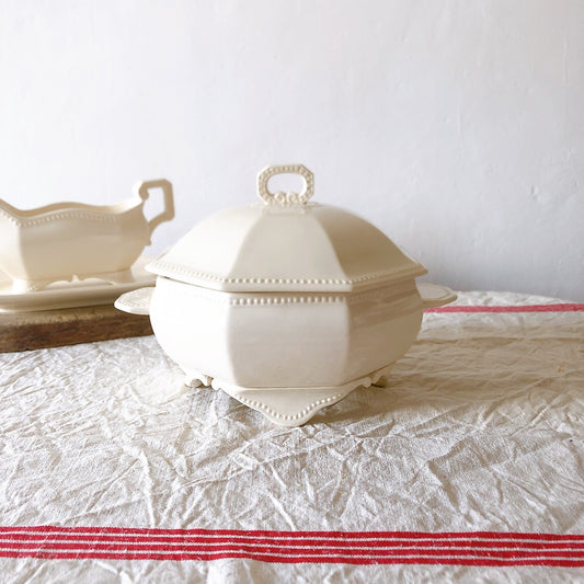 サルグミンヌ オクトゴナルスーピエール、レギュミエ フランスアンティーク食器 アンティーク食器 フランスブロカント・蚤の市