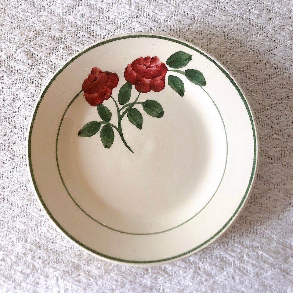 ショワジールロワ HB & Cie Choisy le Roi『ローズ』ディネット ディナープレート 平皿 B フランスアンティーク食器 ブロカントアンティーク 蚤の市
