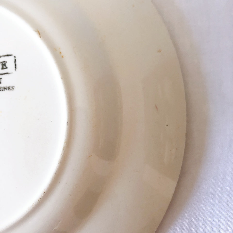 ディゴワンサルグミンヌ Digoin&sarregumines ”ODETTE” 平皿 C 赤 フランスアンティーク食器 ブロカント 蚤の市