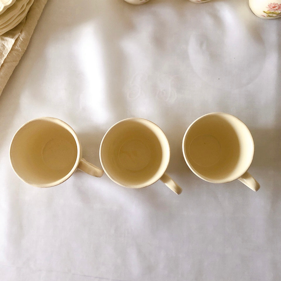 ディゴワンサルグミンヌ Digoin&sarreguemines Lotus ロチュス コーヒー/ティーポット&カップ&ソーサー フランスアンティーク食器 ブロカントアンティーク 蚤の市