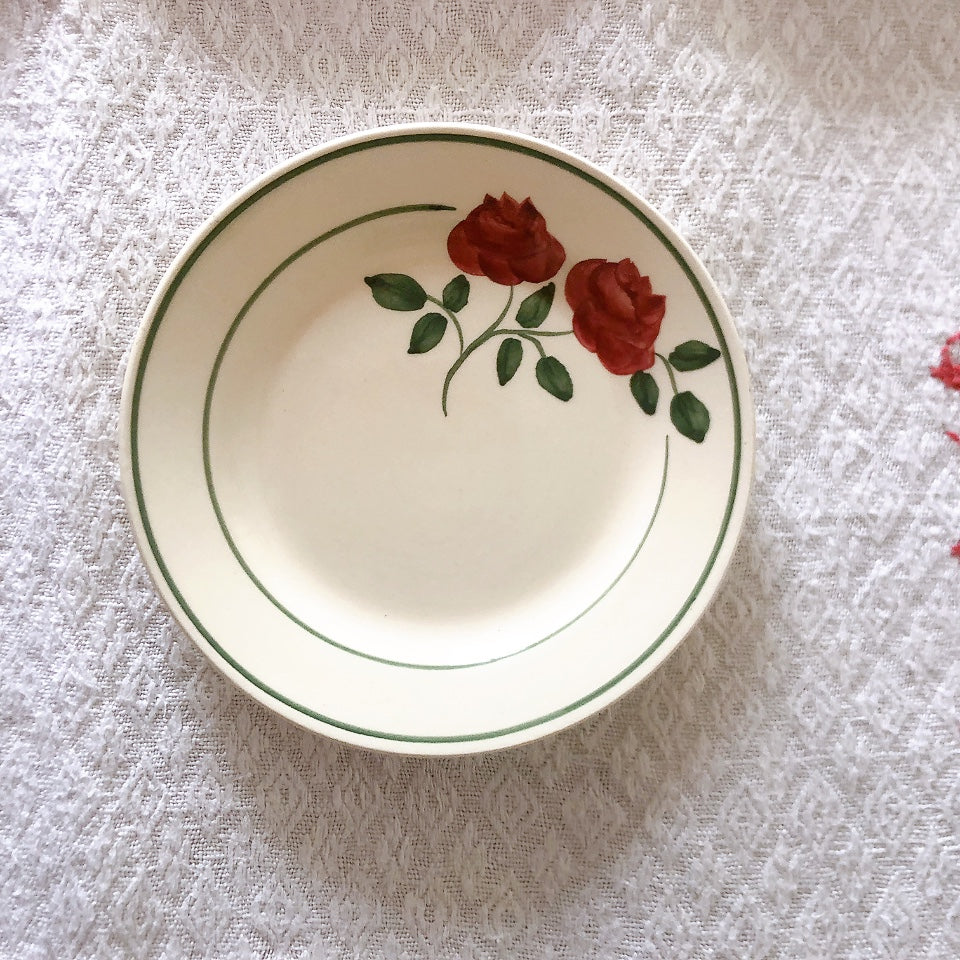 ショワジールロワ HB & Cie Choisy le Roi『ローズ』ディネット ディナープレート 平皿 B フランスアンティーク食器 ブロカントアンティーク 蚤の市