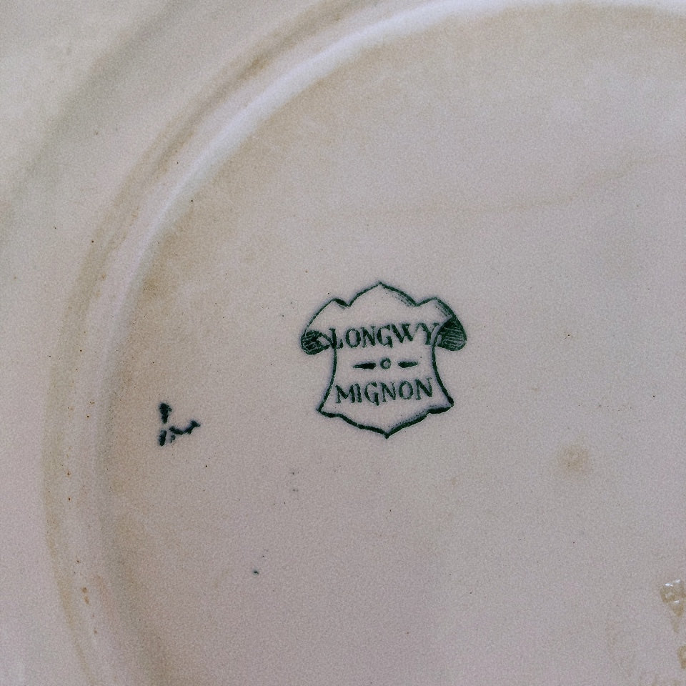 ロンウィー Longwy ミニョン ディナープレート H フランスアンティーク食器 ブロカント 蚤の市
