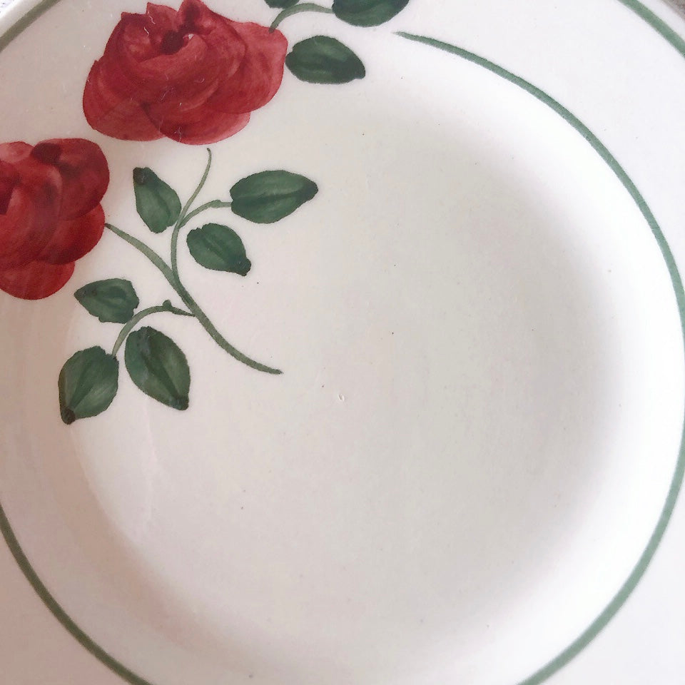 ショワジールロワ HB & Cie Choisy le Roi『ローズ』ディネット ディナープレート 平皿 A フランスアンティーク食器 ブロカントアンティーク 蚤の市