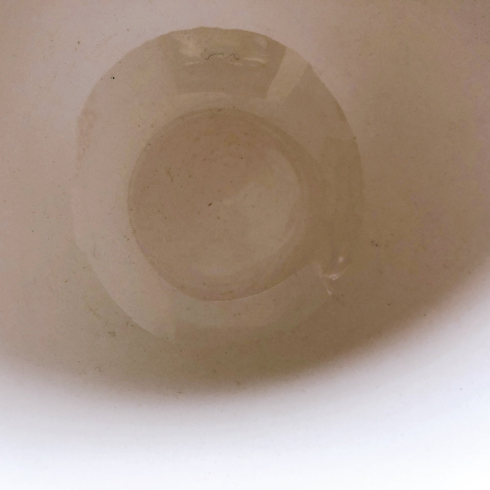 ディゴワン&サルグミンヌ カフェオレボウル オレンジxホワイト a フランスアンティーク食器 ブロカントアンティーク 蚤の市