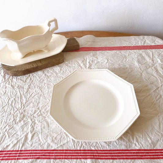 サルグミンヌ オクトゴナルディナープレート A フランスアンティーク食器 アンティーク食器 フランスブロカント・蚤の市