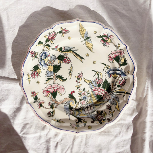 GIEN ジアン ディナープレート 花リム フランスアンティーク食器・皿・プレート ブロカント