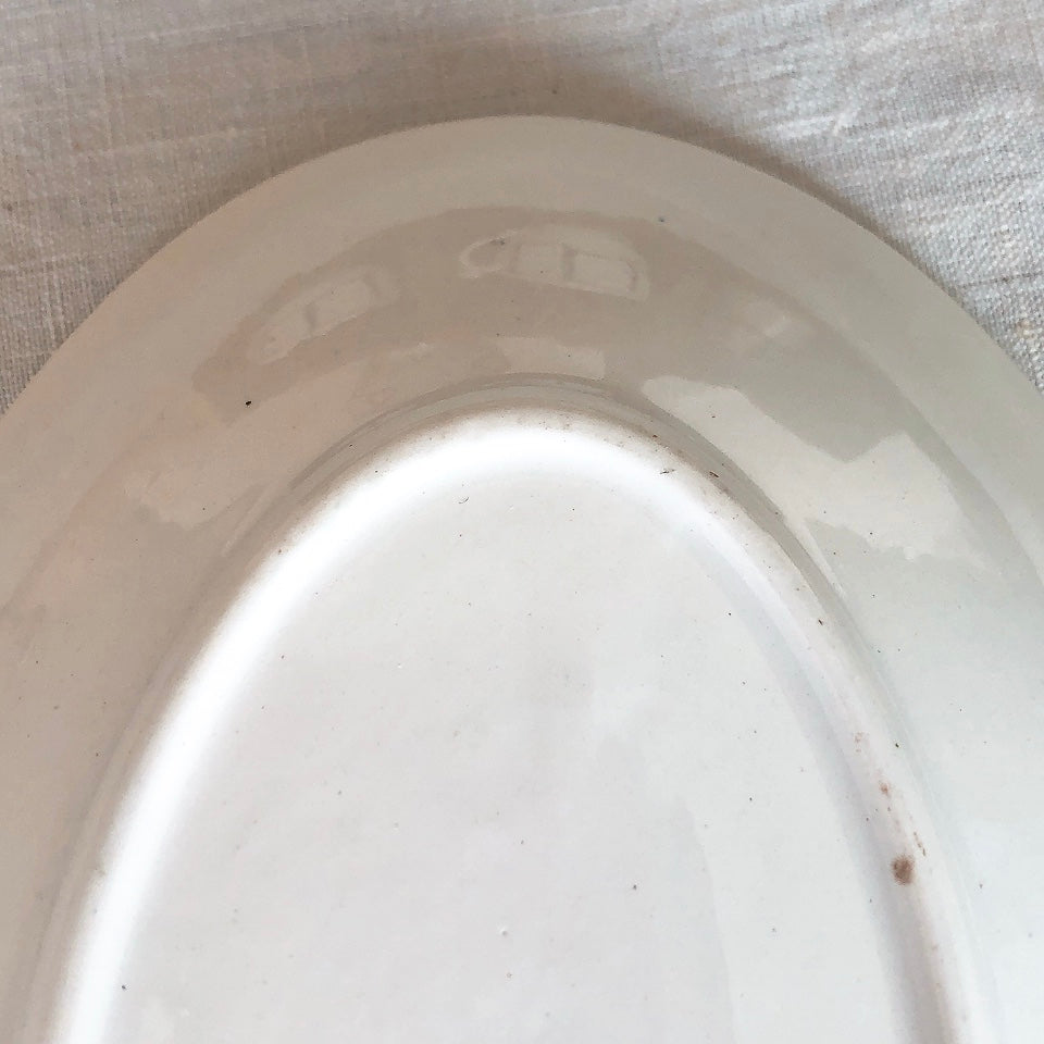 ディゴワンサルグミンヌ バスク柄ラヴィエ B フランスアンティーク食器 フランス蚤の市 ブロカント バスク柄アンティーク