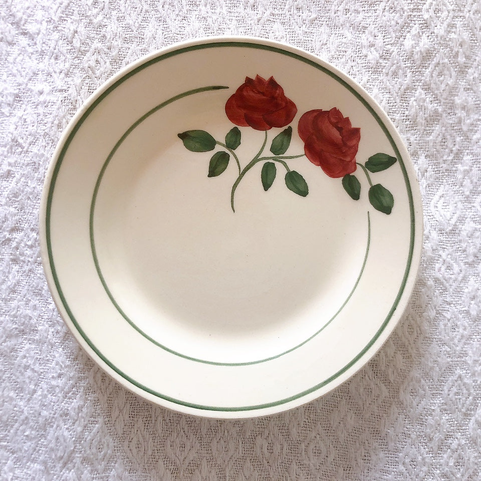 ショワジールロワ HB & Cie Choisy le Roi『ローズ』ディネット ディナープレート 平皿 B フランスアンティーク食器 ブロカントアンティーク 蚤の市