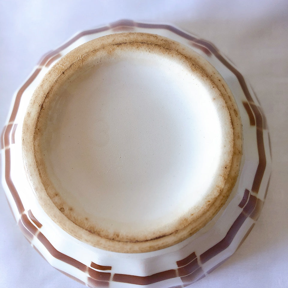 フランス リュネヴィル カフェオレボール バンブー マロンカラー アンティーク食器 ヴィンテージカフェオレボウル ブロカントアンティークス