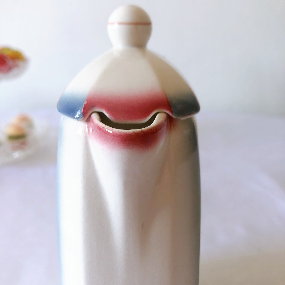 ディゴワンサルグミンヌ Digoin&sarreguemines LES BULLES アールデコ柄ポット ミルクポット B フランスアンティーク食器 蚤の市 ブロカントアンティーク