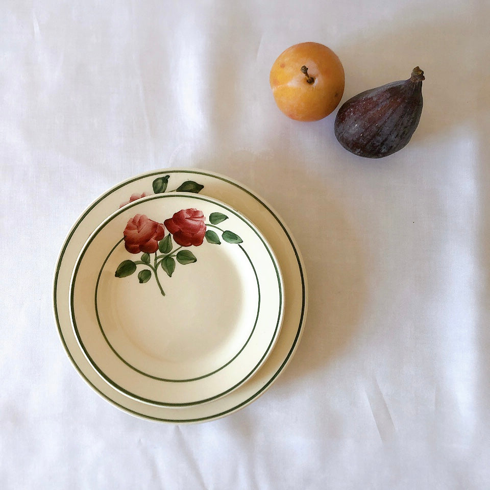 ショワジールロワ HB & Cie Choisy le Roi『ローズ』ディネット サラディエ 大皿 ランスアンティーク食器 ブロカントアンティーク 蚤の市