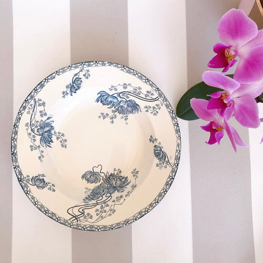 フランスアンティーク U&Cサルグミンヌ スーププレート 深皿 ”ROYAT” ロワイヤ b フランスアンティーク食器 ブロカント 蚤の市