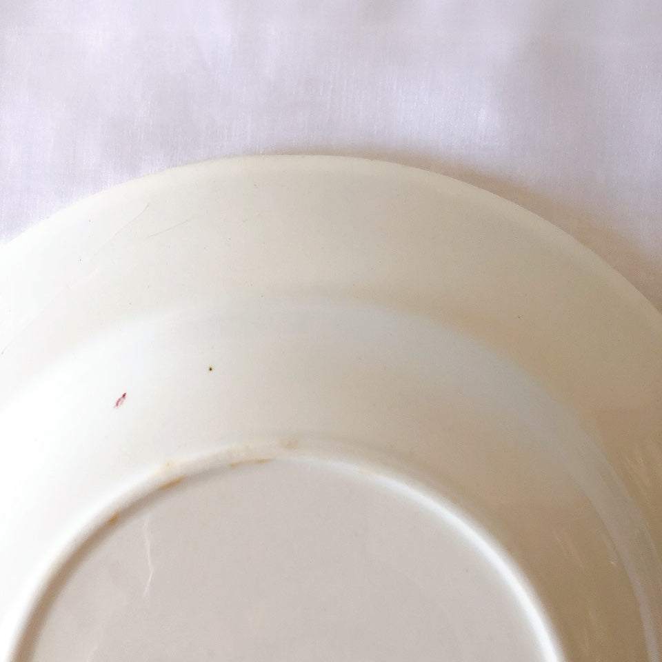 ディゴワンサルグミンヌ Digoin&sarregumines ”ODETTE” 深皿 D 赤 フランスアンティーク食器 ブロカント 蚤の市