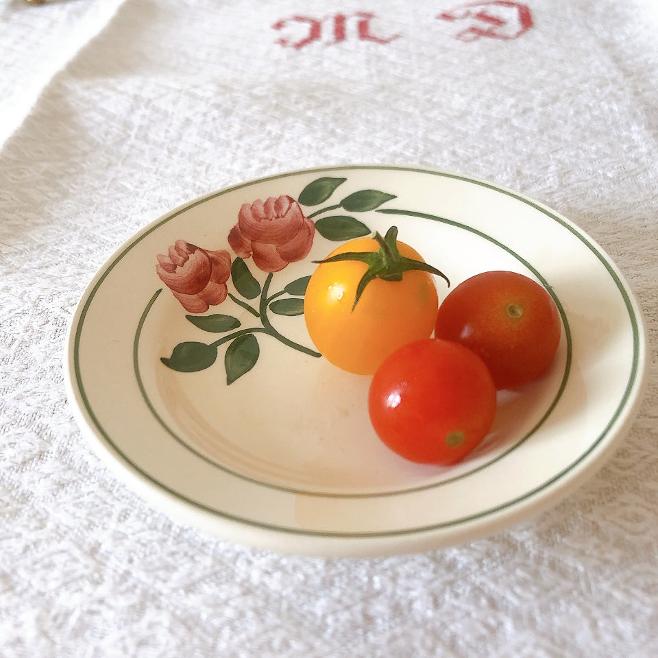 ショワジールロワ HB & Cie Choisy le Roi『ローズ』ディネット スーププレート 深皿 フランスアンティーク食器 ブロカントアンティーク 蚤の市