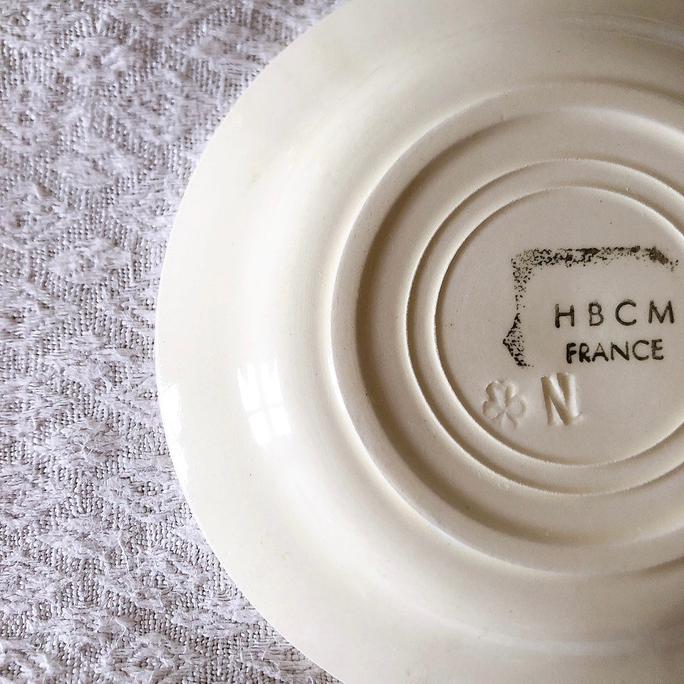 ショワジールロワ HB & Cie Choisy le Roi『ローズ』ディネット ディナープレート 平皿 A フランスアンティーク食器 ブロカントアンティーク 蚤の市