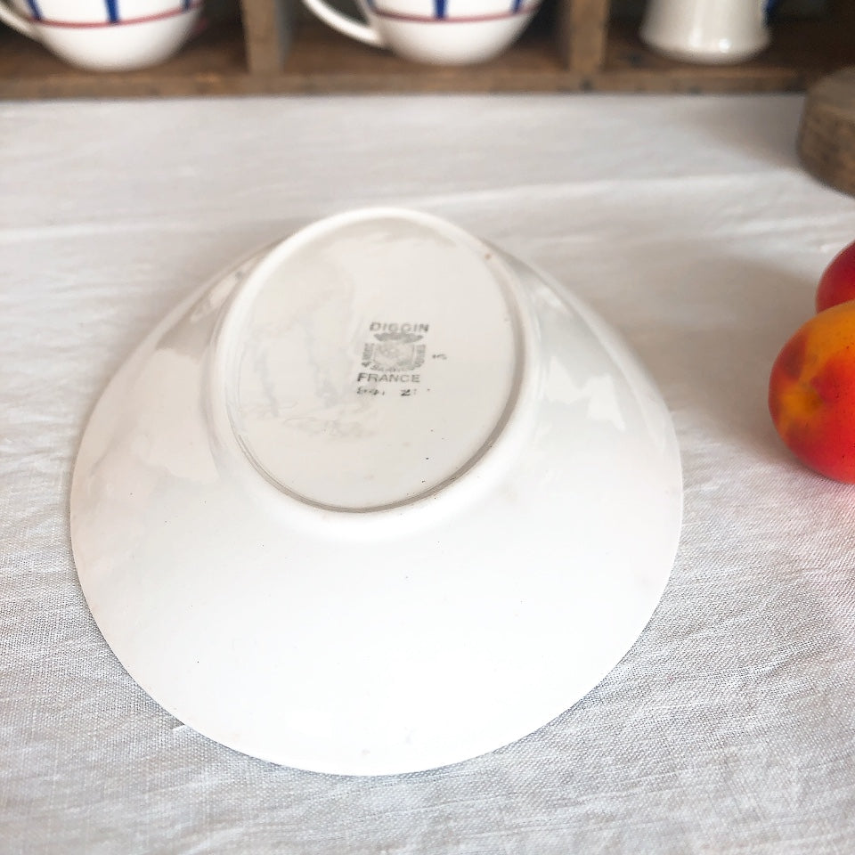 ディゴワンサルグミンヌ バスク柄ラヴィエ B フランスアンティーク食器 フランス蚤の市 ブロカント バスク柄アンティーク