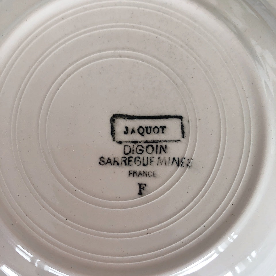 ディゴワンサルグミンヌ Digoin&sarregumines スーププレート/深皿 ”JACQUOT” レッド H フランスアンティーク食器 ブロカント 蚤の市